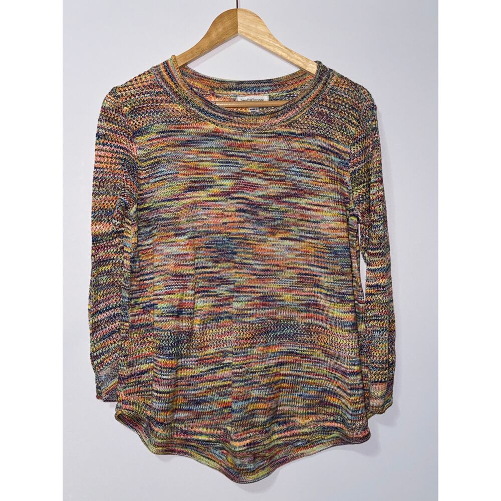 John Paul Richard colorful long sleeve knit sweater women’s size large